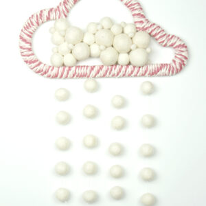 Dekor na ścianę dla dziewczynki różowy chmurka