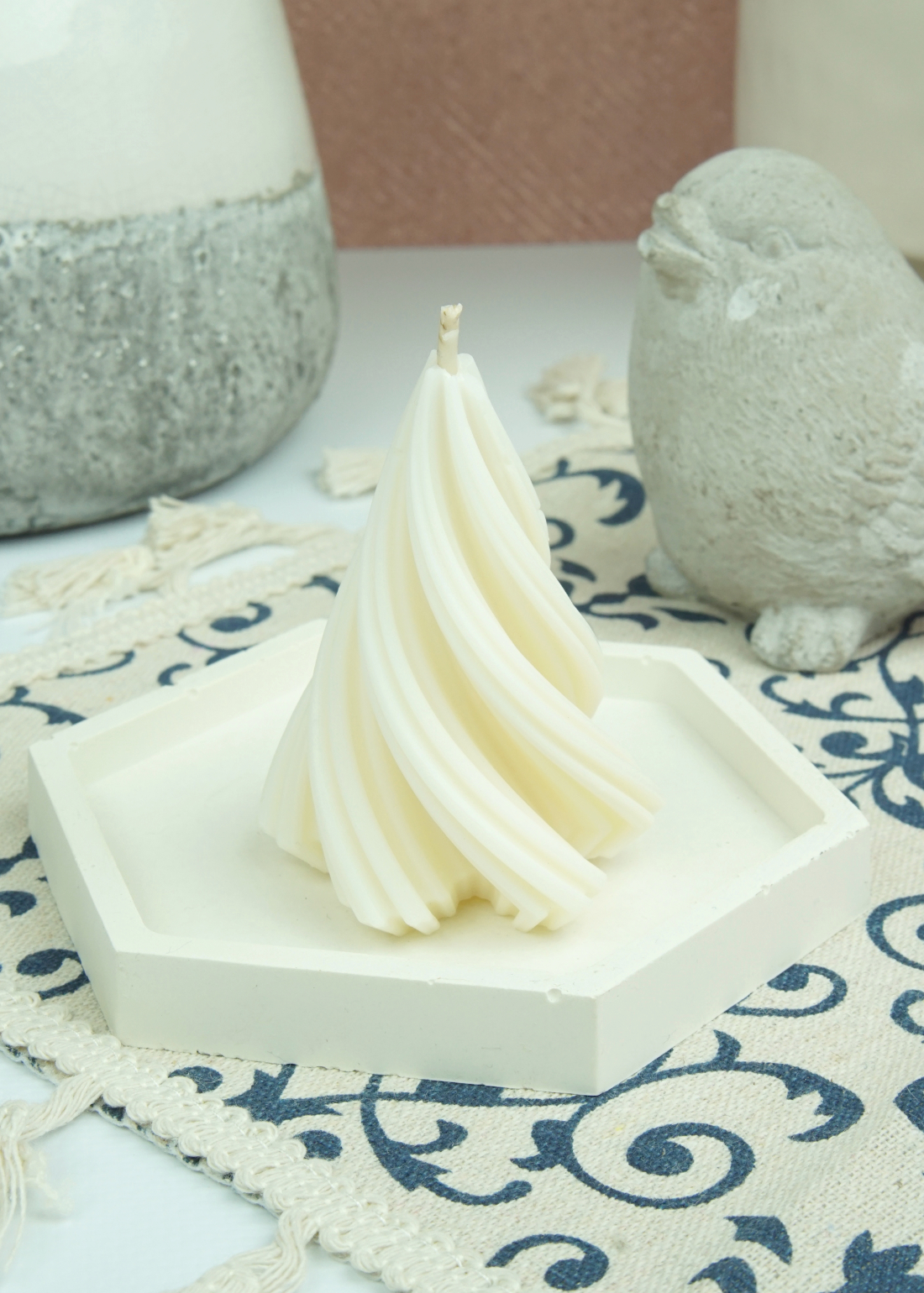 swieca-rzepakowa-choinka-mala-naturalna Oryginalna świeca na święta